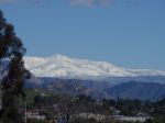 February - Cuyamaca mountains from Santee after a winter storm. San Diego County.
